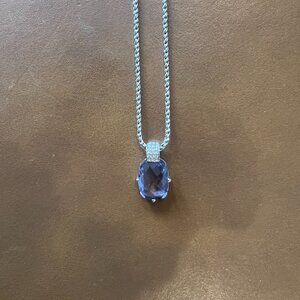 Swarovski (not 100% sure) crystal & amethyst necklace